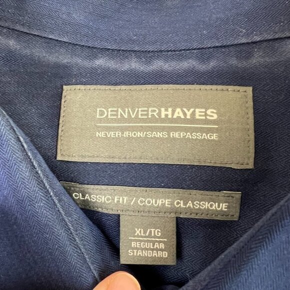Denver Hayes Classic  Fit Never Iron Button Down XL - Picture 8 of 9